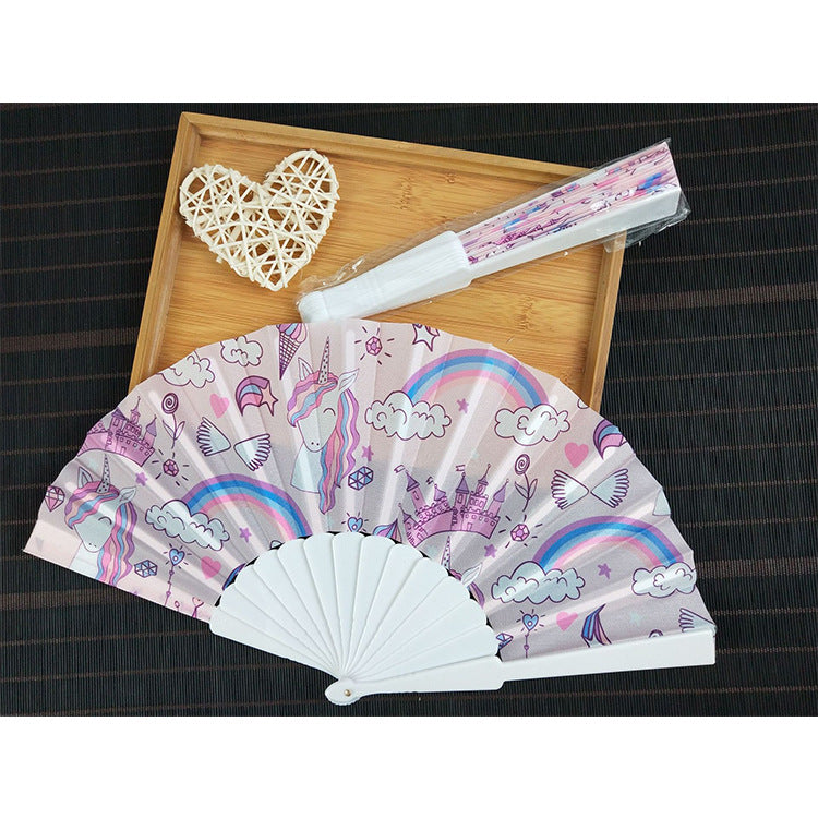 Ladies fan with shimmering scale patterns Kalsten