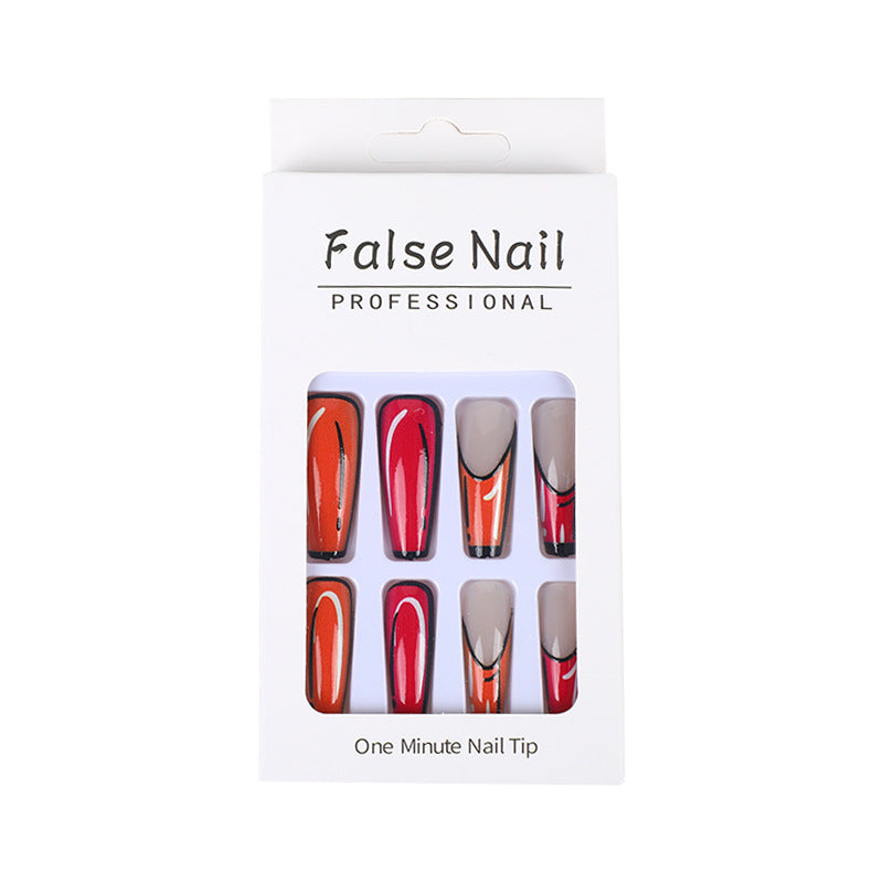 Creative artificial nails with modern color play Kalsten