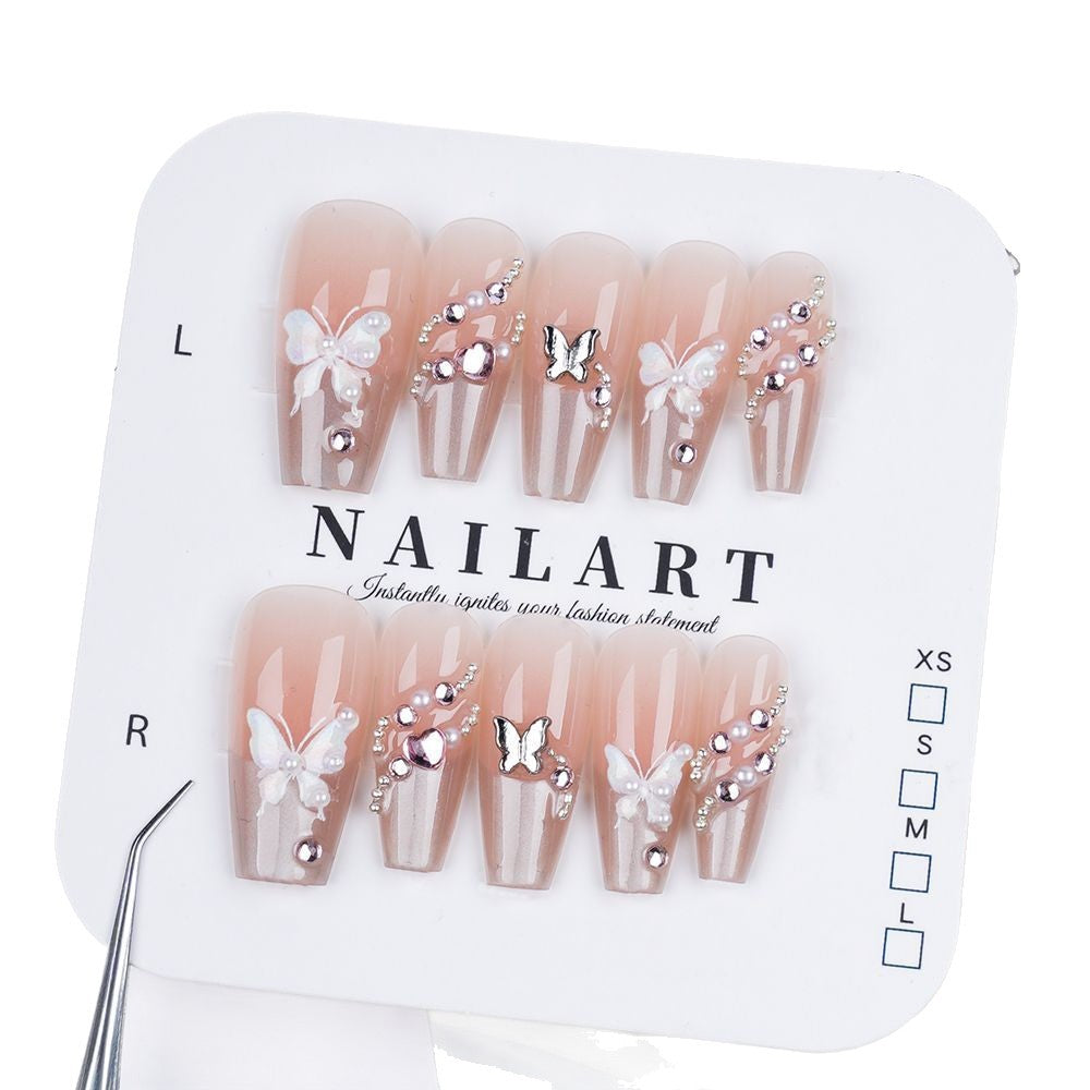 Crystal-Embellished Press-On Nail Set Kalsten