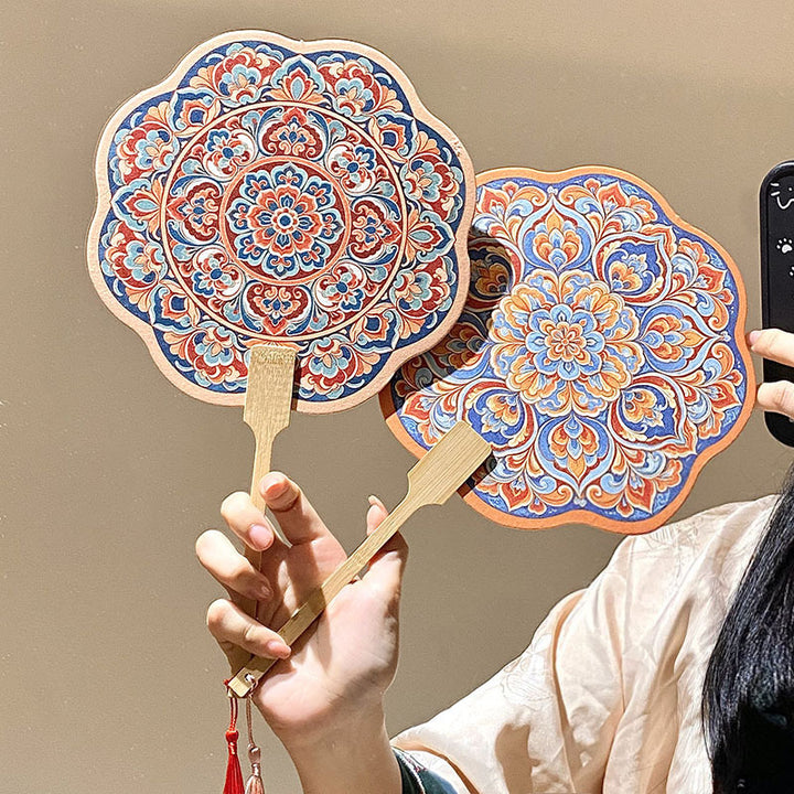 Handcrafted Fan Made of Bamboo and Paper Kalsten