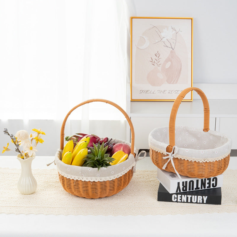 Decorative Round Woven Basket Kalsten