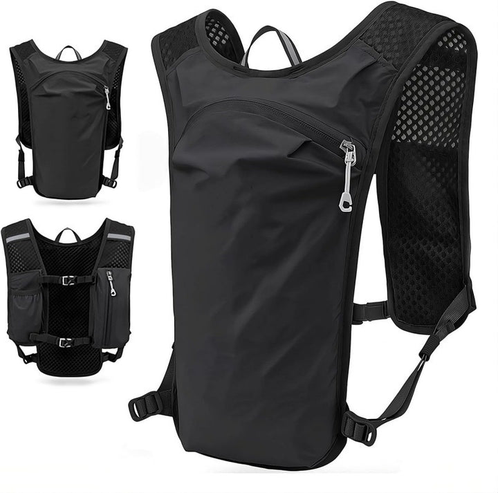 Sporty hydration backpack with mesh inserts and multiple compartments Kalsten