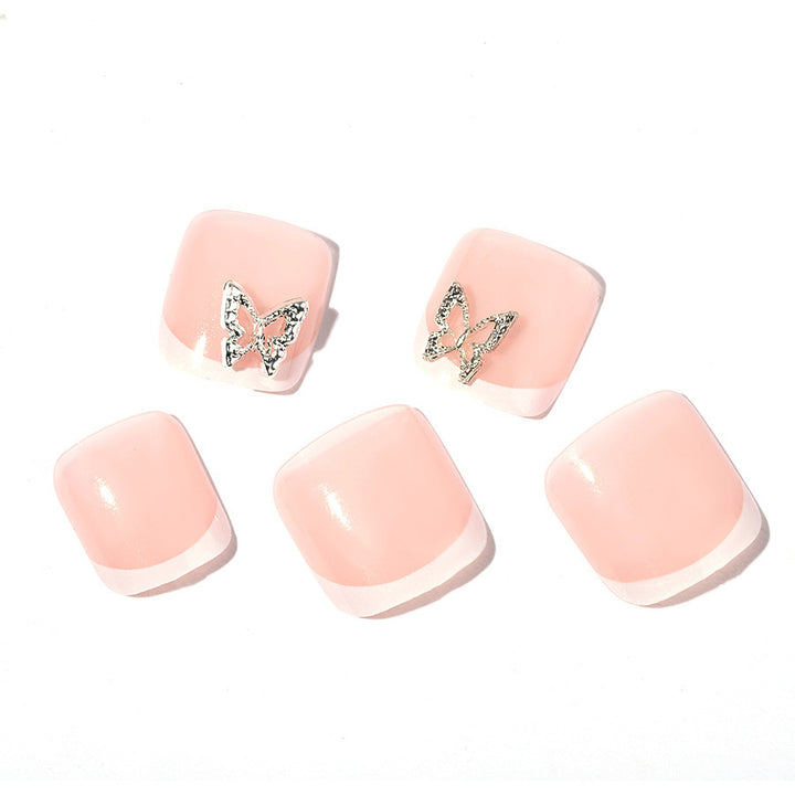 Artificial nail set with delicate decorations and glitter designs Kalsten