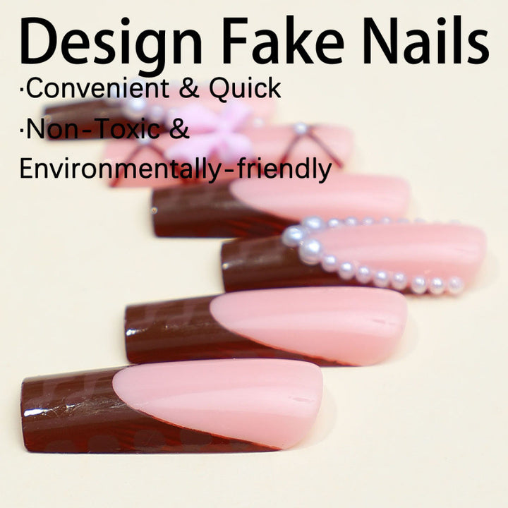 Premium Decorative Press-On Nail Set 1790738617