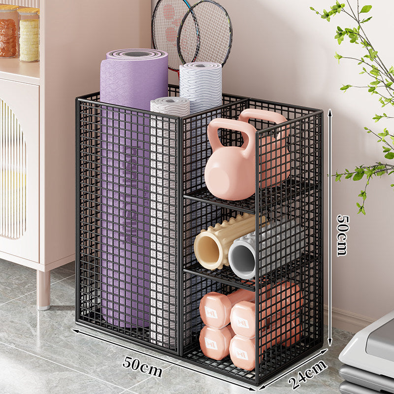 Vertical Rolling Fitness Gear Organizer with Mesh Compartments