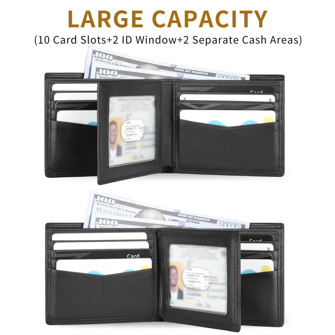 Dual-Compartment Leather Wallet Kalsten
