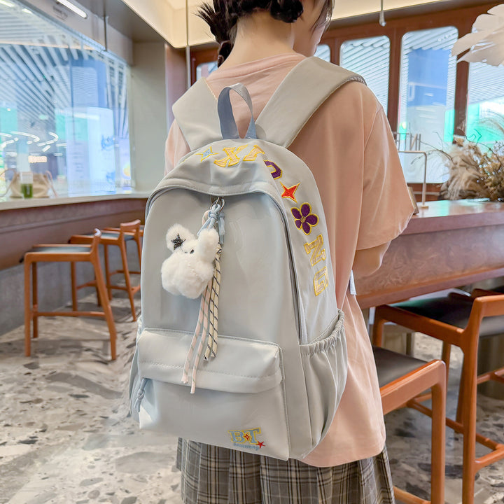 Trendy Embroidered School Backpack Kalsten