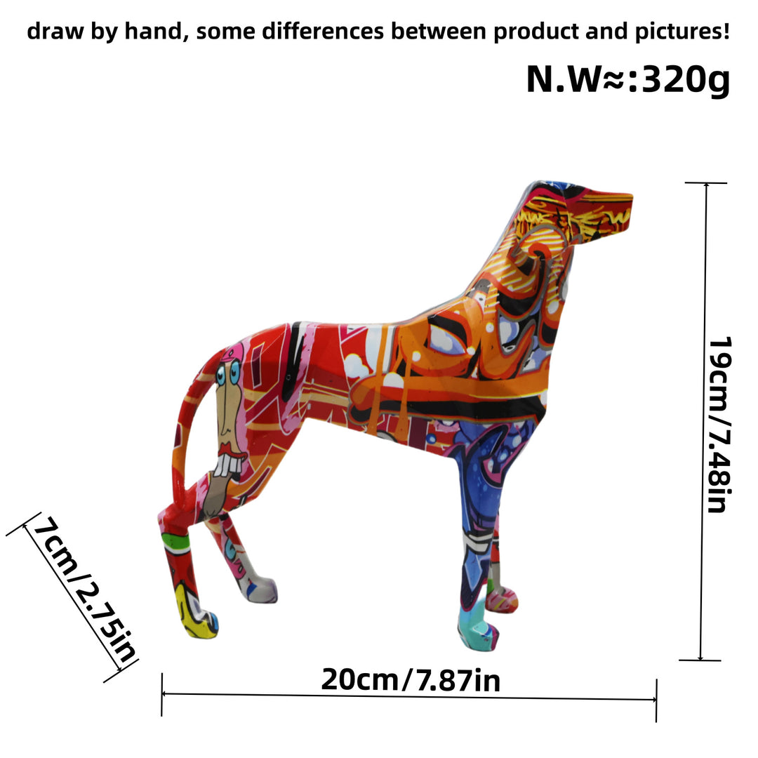 Colorful decorative figure of a dog in modern design Kalsten