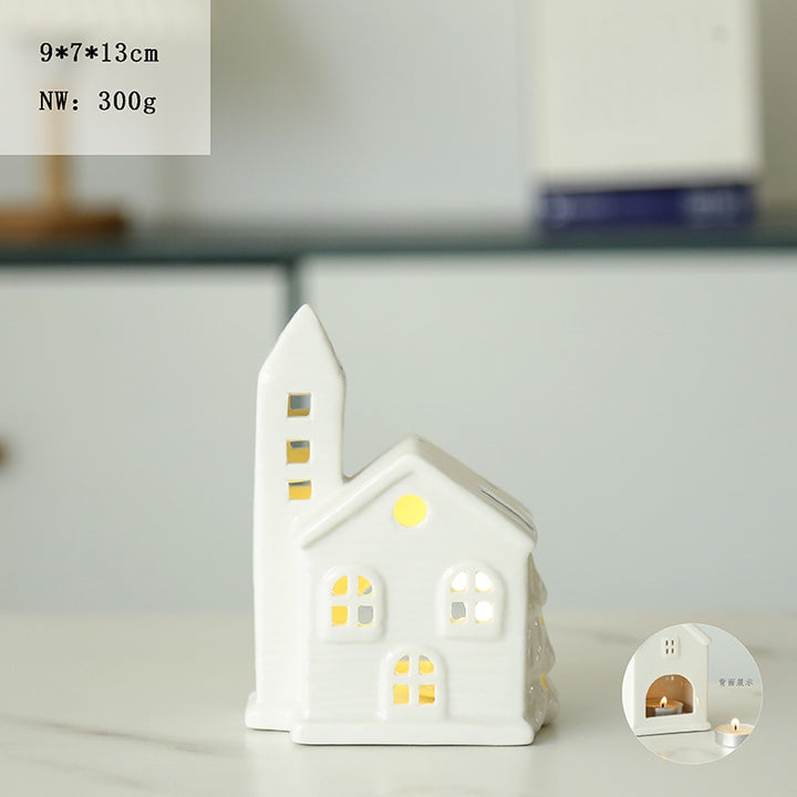 Ceramic House-Shaped Candle Holder Kalsten