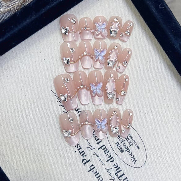 Decorative Butterfly-Inspired Press-On Nails Kalsten