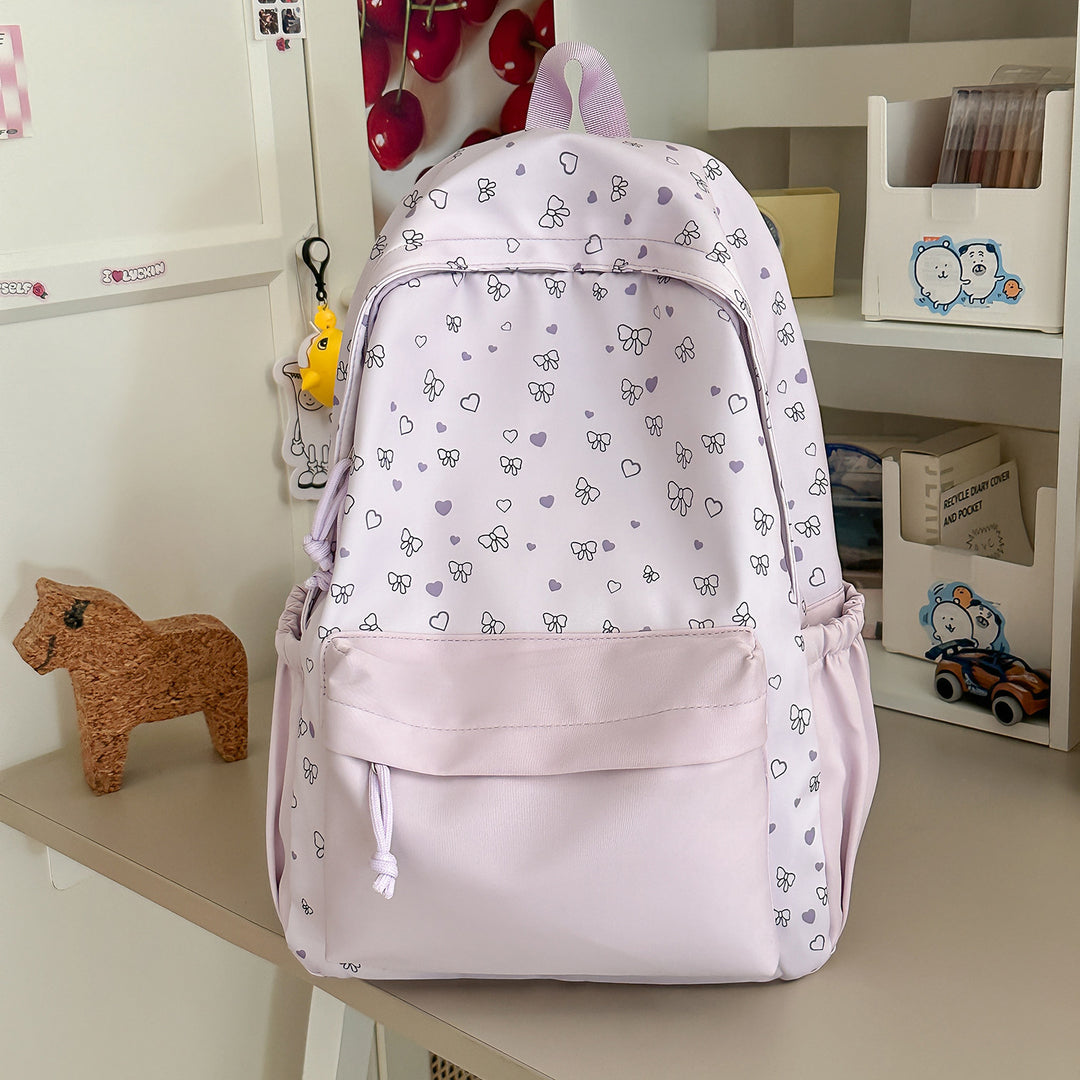 Stylish Heart-Printed Backpack Kalsten