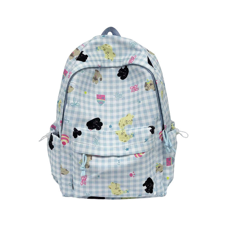 Playful Character Patterned Backpack Kalsten