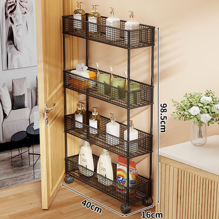 Slim Overdoor Three-Tier Wire Mesh Storage Organizer