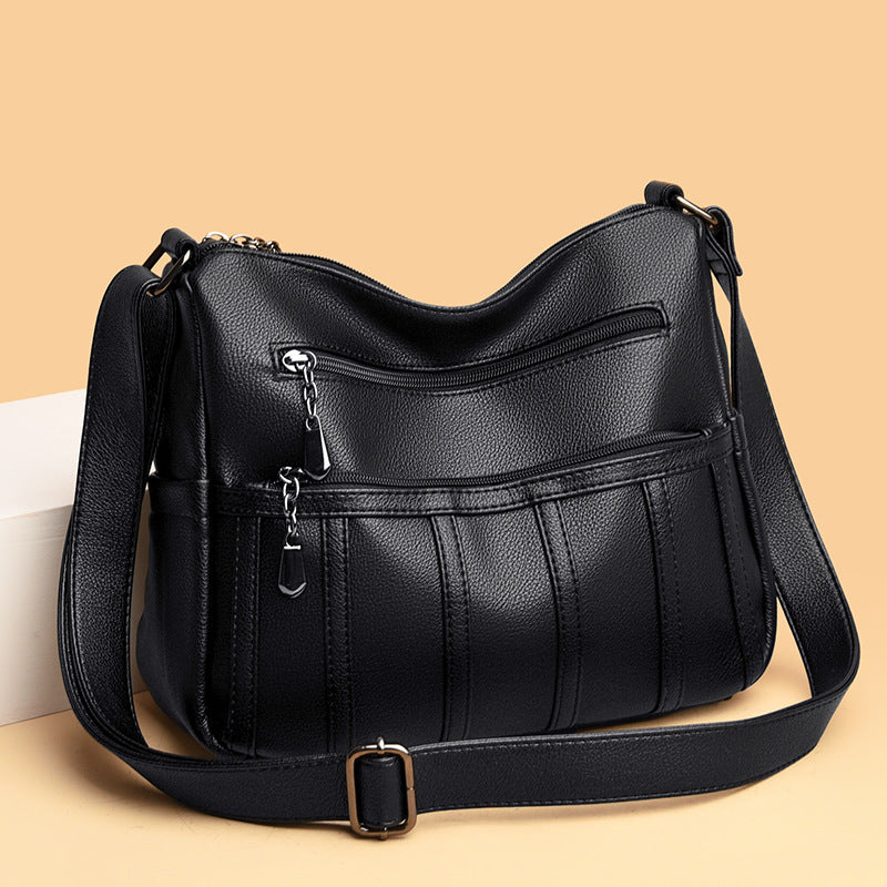 Elegant Textured Shoulder Bag Kalsten