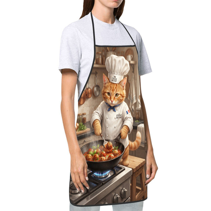 Dog Lover Full-Coverage Kitchen Apron With Adjustable Neck Strap And Waterproof Polyester Shell