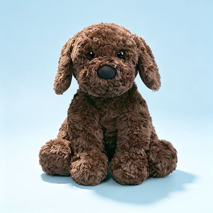 Plush Sitting Cow Comforter Toy with Mixed Faux-Fur Patches Kalsten