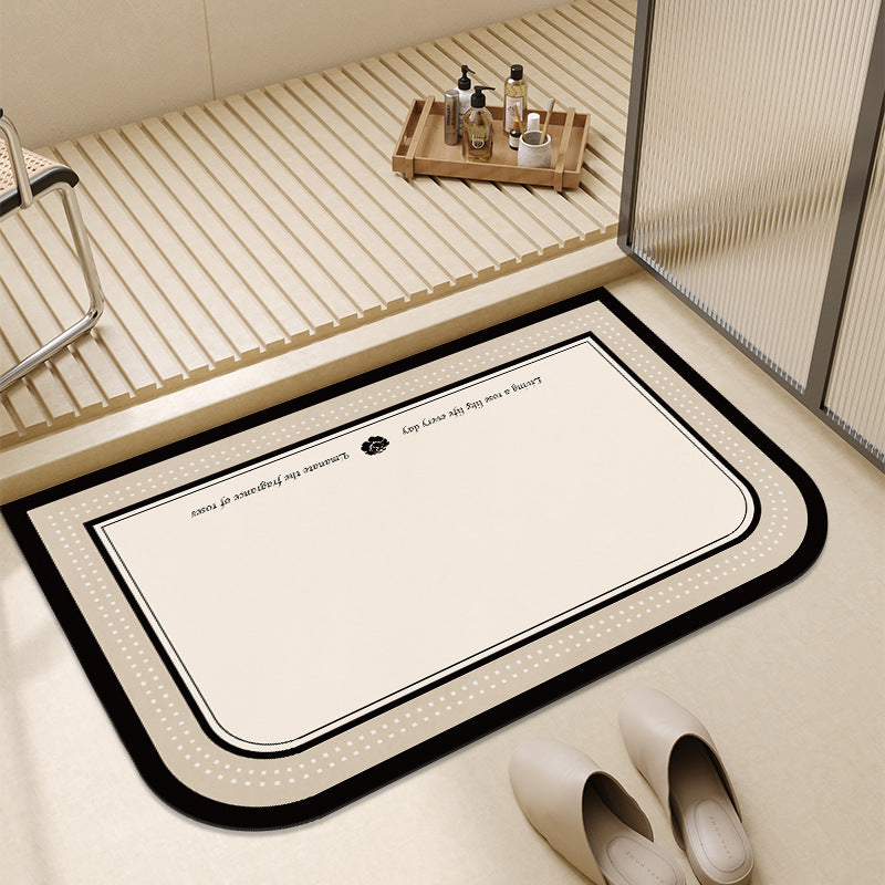 Artistic Floral Design Bath Mat