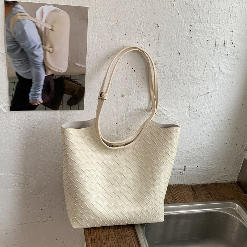 Woven Textured Tote Bag