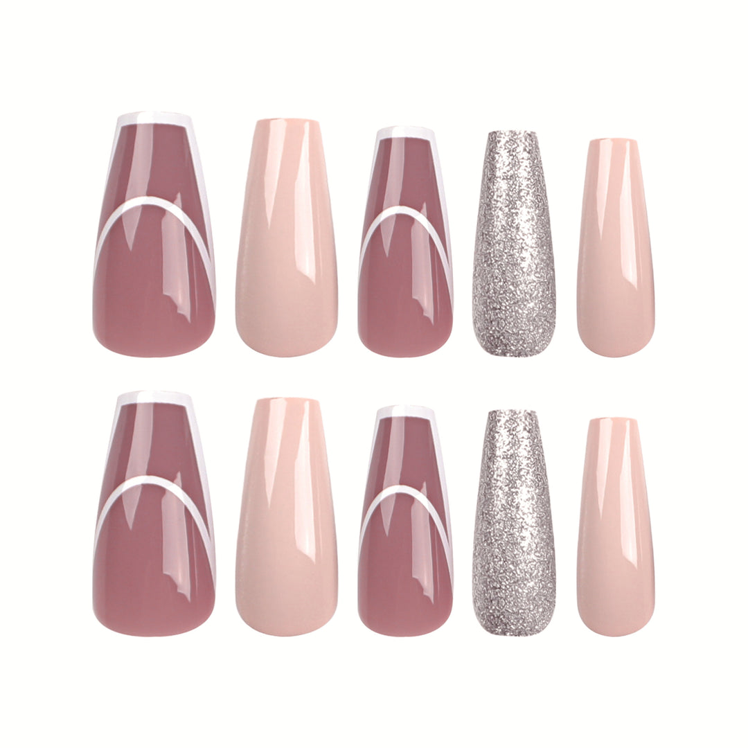 Elegant Nail Extensions with Glamorous Accents Kalsten