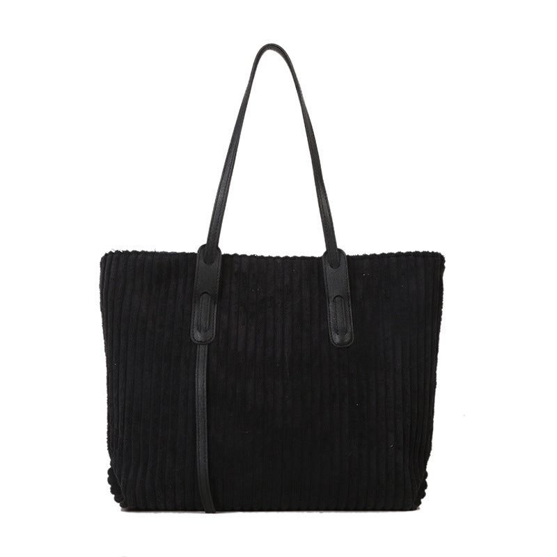 Textured Velour Tote Bag