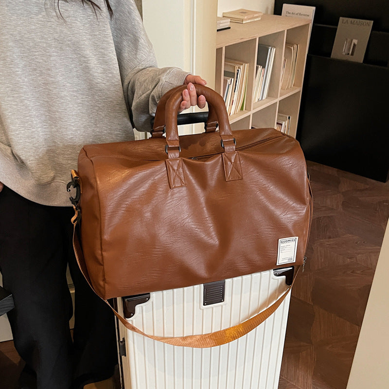 Stylish Leather Travel Duffel Bag Kalsten