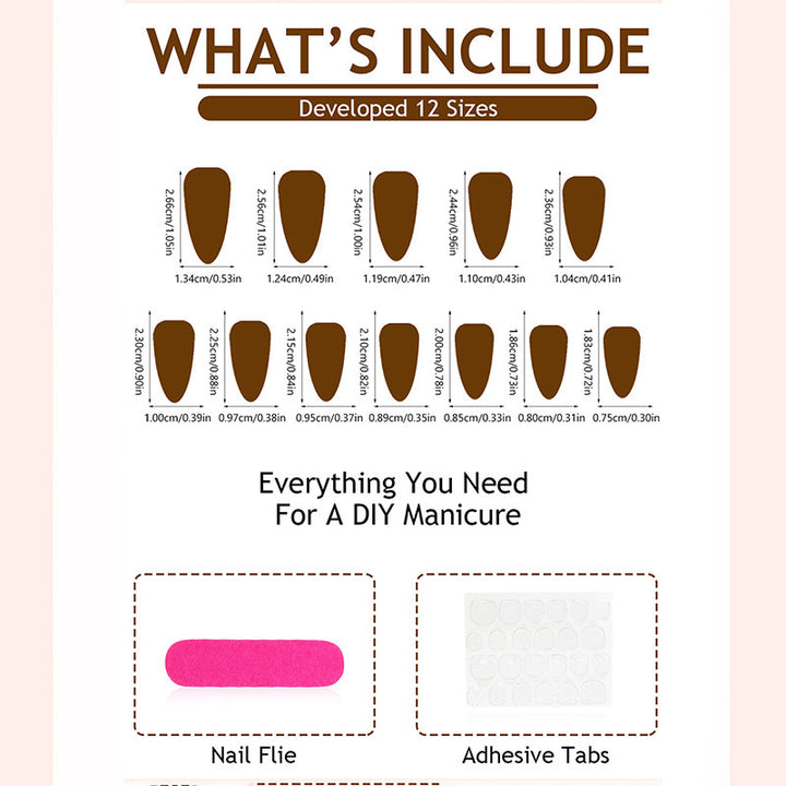 Elegant artificial nail set with glitter accents Kalsten