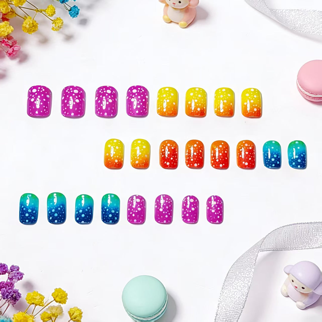 Vibrant Gradient Nail Art Kalsten