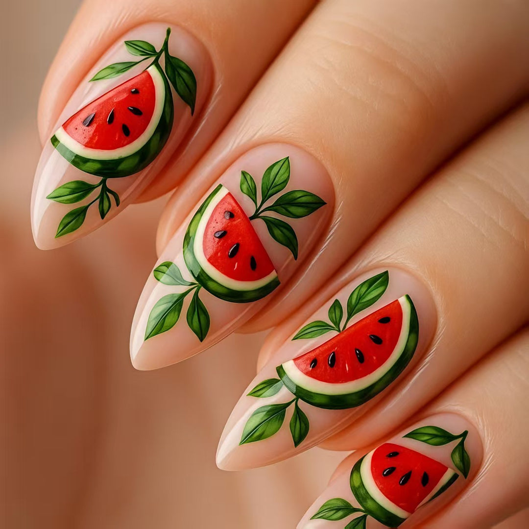 Artistic Watermelon Nail Art Kalsten