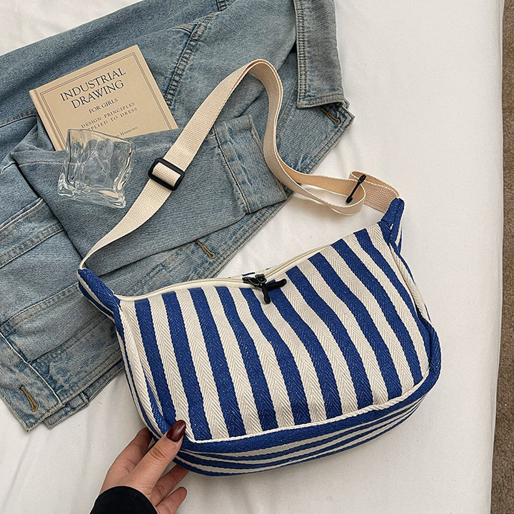 Casual Striped Shoulder Bag