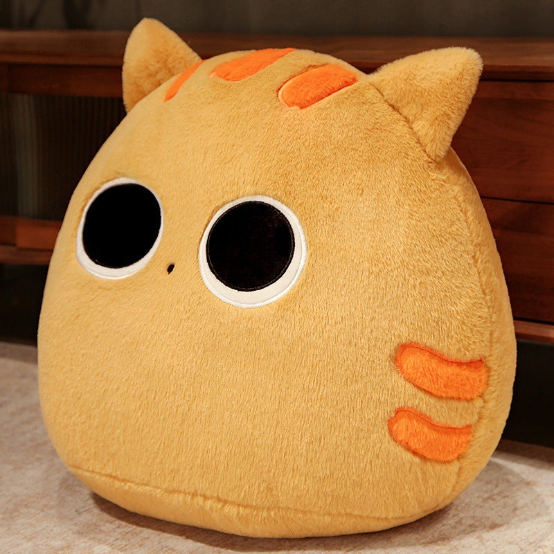 Cozy plush floor seat pouf in cat shape with shape-retaining filling