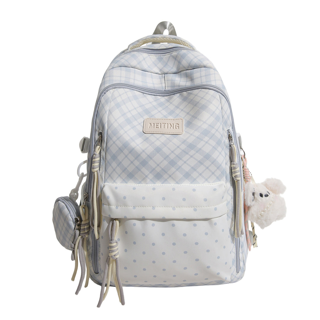 Stylish Checkerboard Patterned Backpack Kalsten