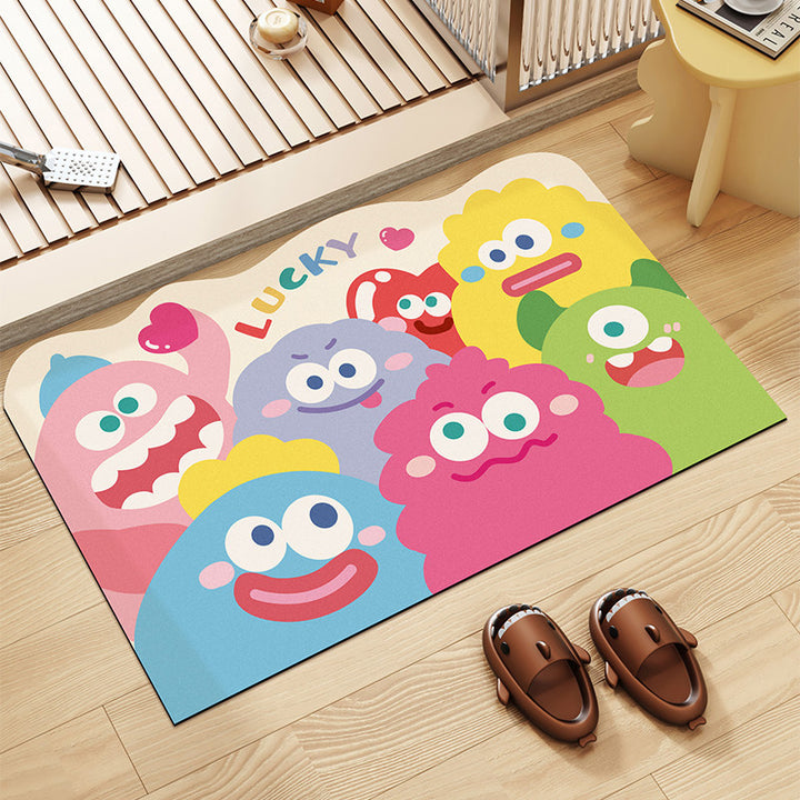 Playful Cartoon Blob Bath Mat