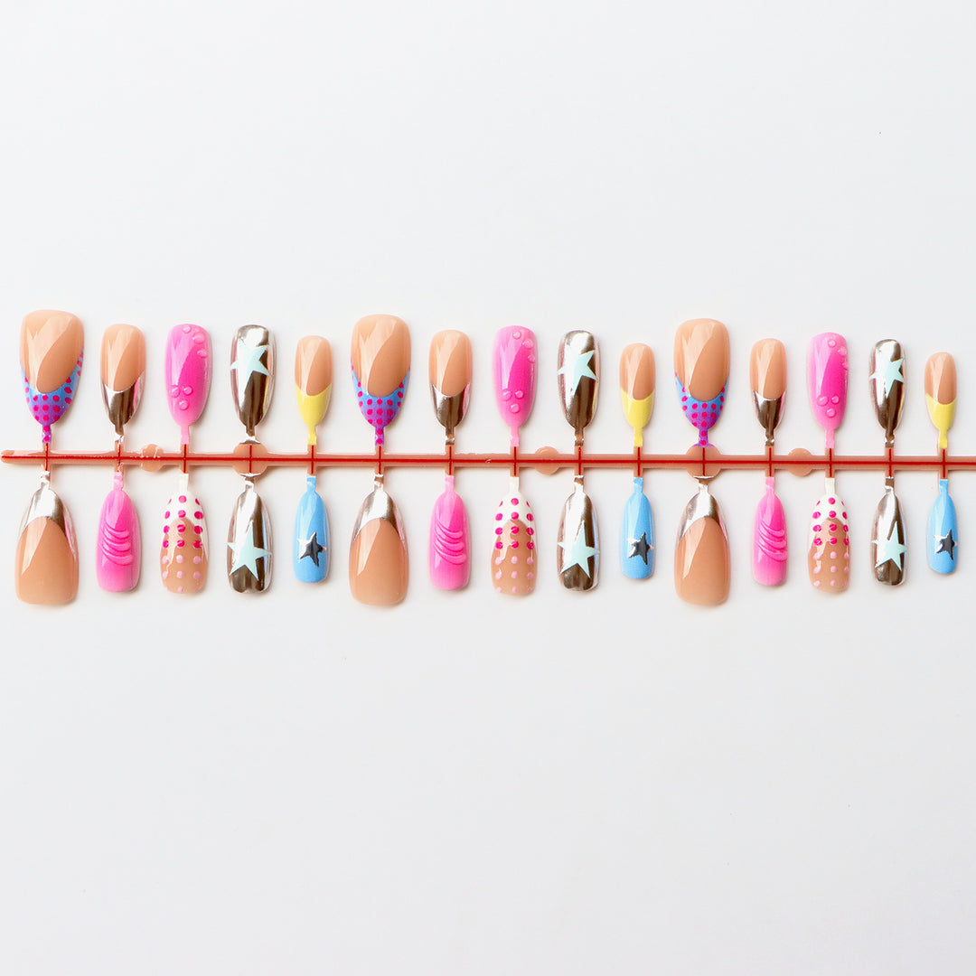 Playful Artistic Press-On Nail Set