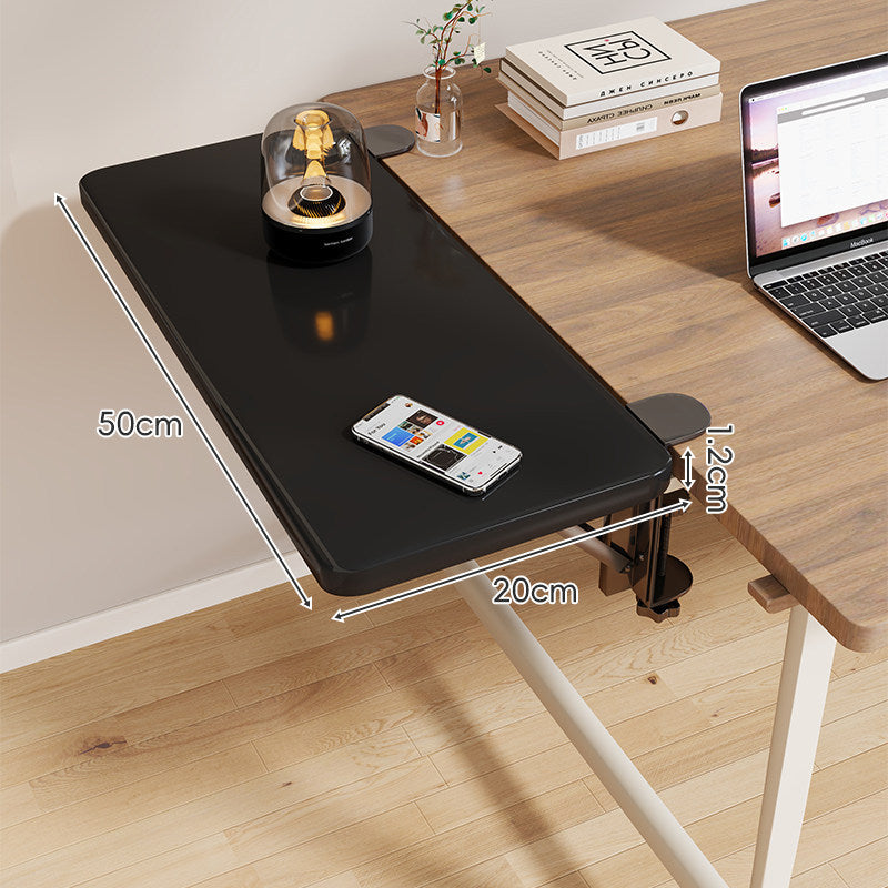 Clamp-On Adjustable Under-Desk Extension Work Surface