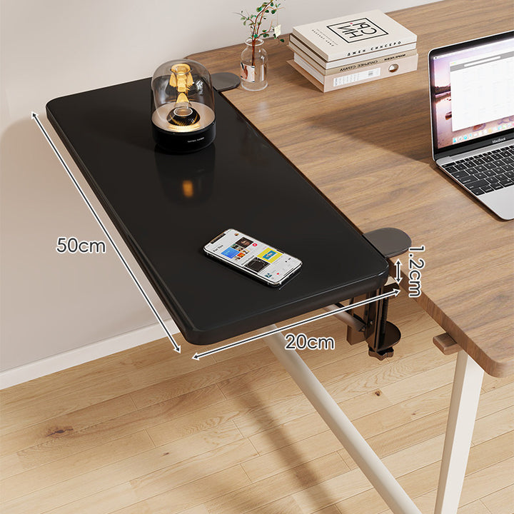 Clamp-On Adjustable Under-Desk Extension Work Surface