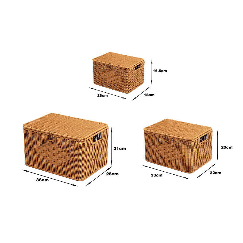 Rustic Woven Storage Chest Kalsten