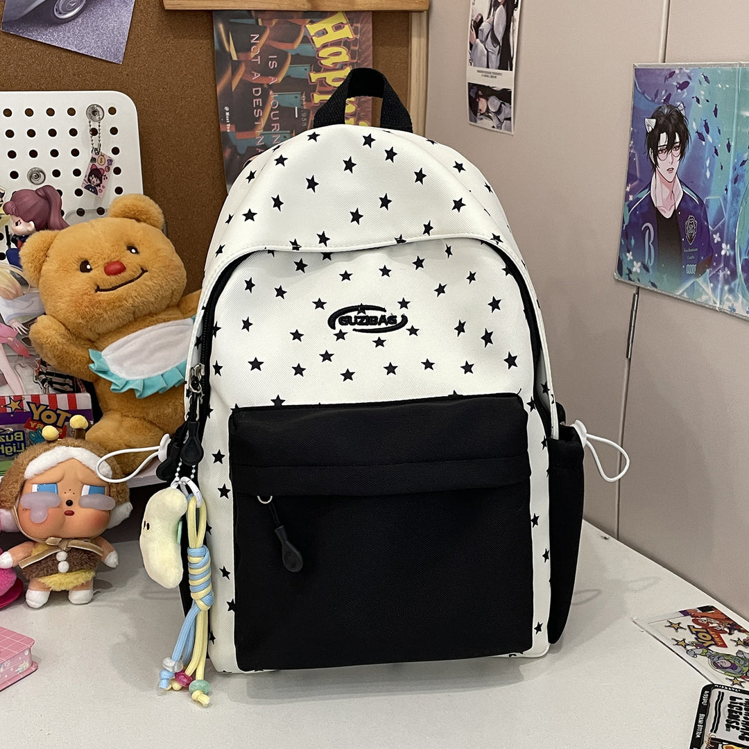 Stylish Printed Backpack with Fun Character Accents Kalsten