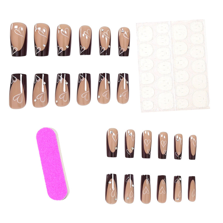 Heart-Print Decorative Nail Enhancements Kalsten