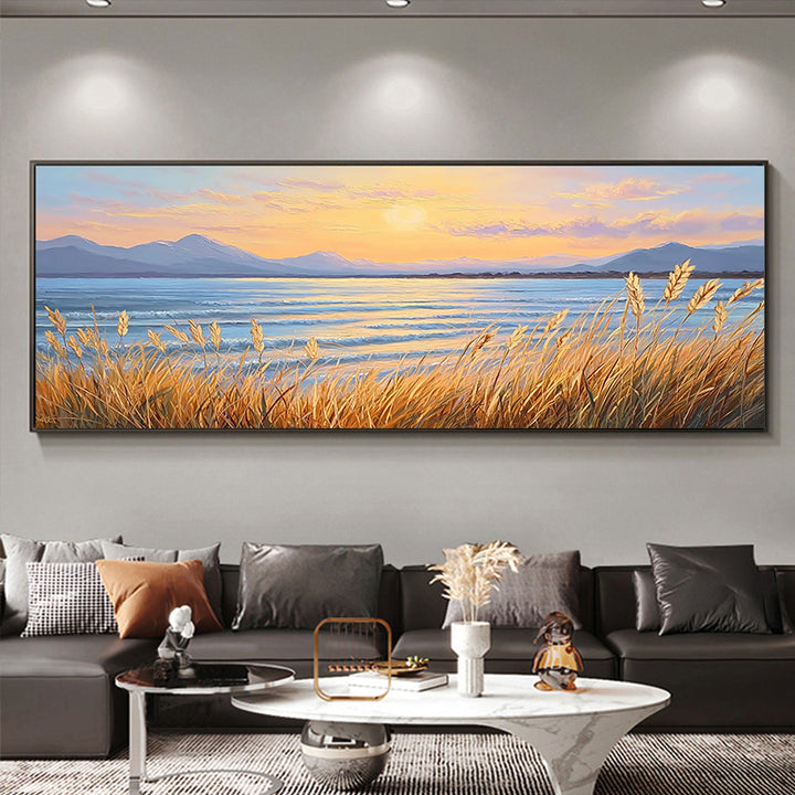 Coastal Sunset Landscape Canvas Art