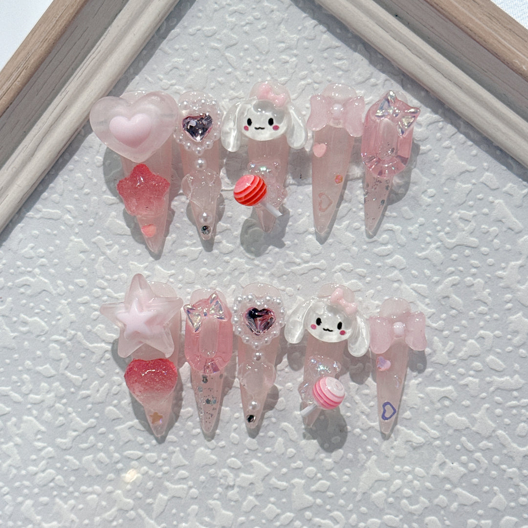 Whimsical 3D Character Nail Art Set