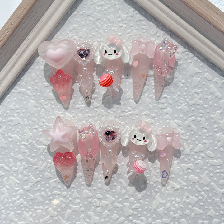 Whimsical 3D Character Nail Art Set