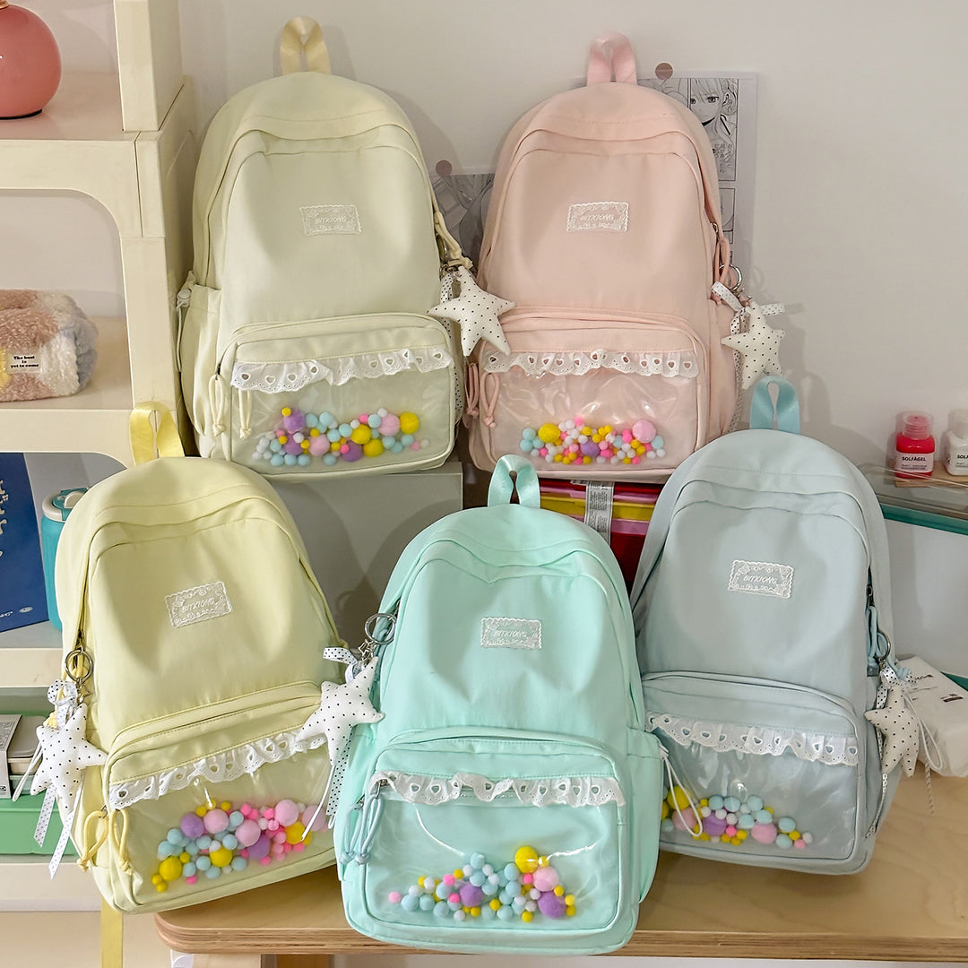 Stylish Ruffled Backpack Kalsten