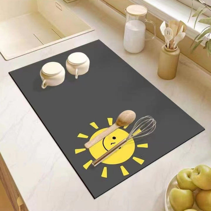 Floral Design Kitchen Mat