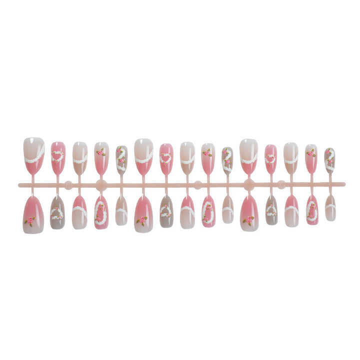 Artistic Floral Design Press-On Nail Set Kalsten