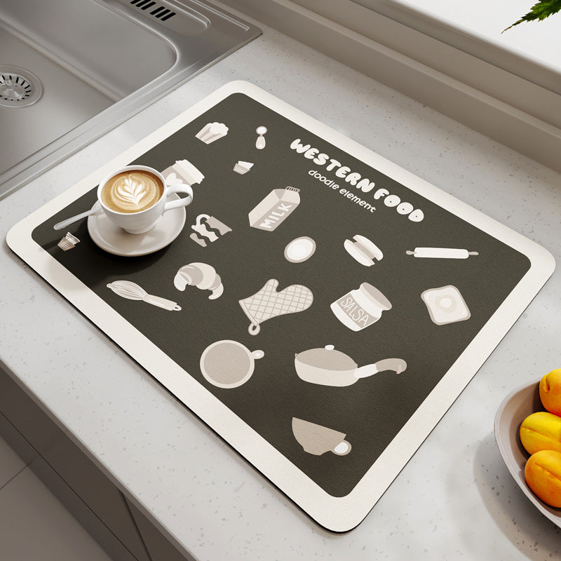 Geometric Patterned Kitchen Mat Kalsten