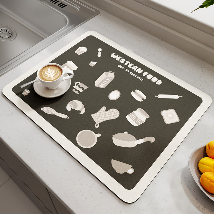 Geometric Patterned Kitchen Mat Kalsten