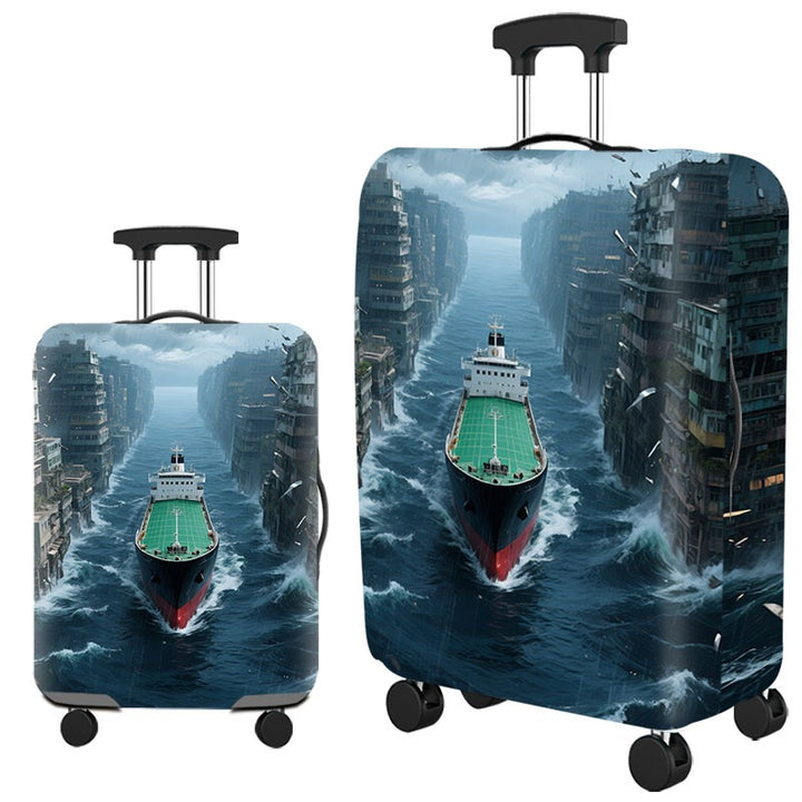Artistic Cat-Themed Hard Shell Suitcase Kalsten