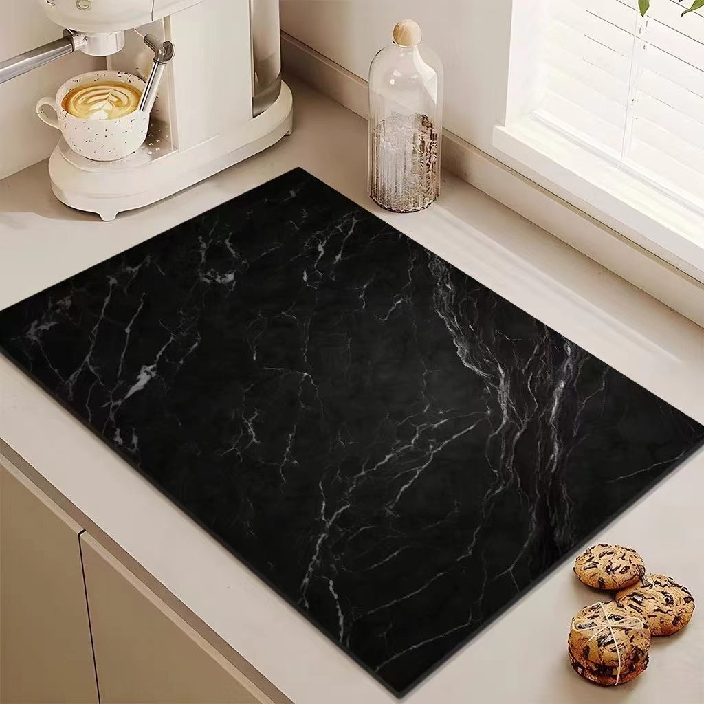 Luxury Marble Design Kitchen Mat