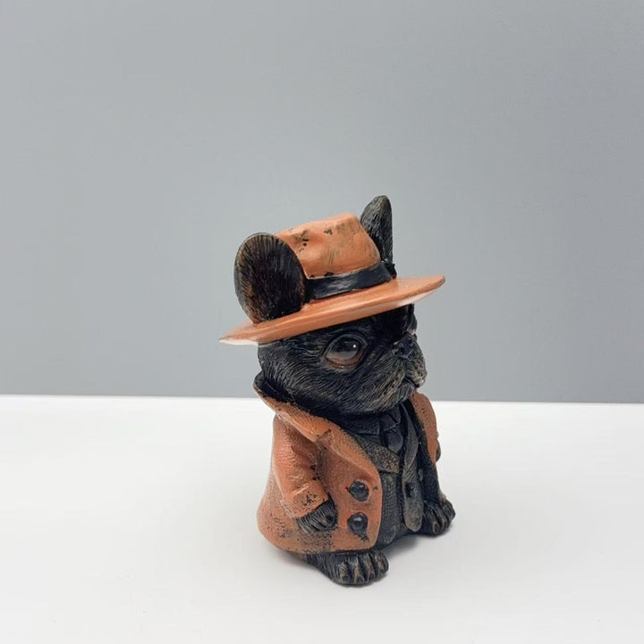 Decorative figure French Bulldog in suit Kalsten