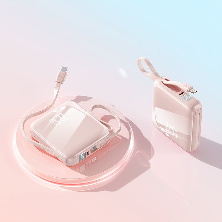 Portable power bank with integrated digital display and multifunctional charging cable Kalsten